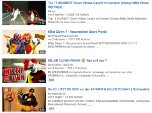 Auf Youtube erreichen Videos von Killer Clowns rekordverdächtige Aufrufzahlen